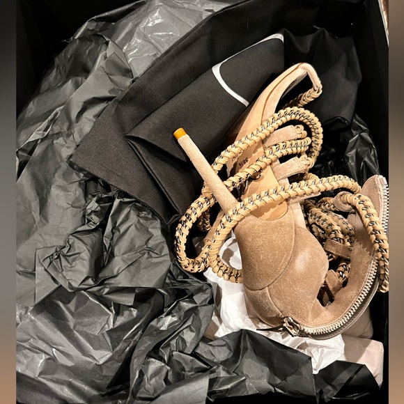 Brand New Monika Chiang Imena Braided Rope Sandals in Cashmere EU 38.5 U.S. 8 - Picture 2 of 6